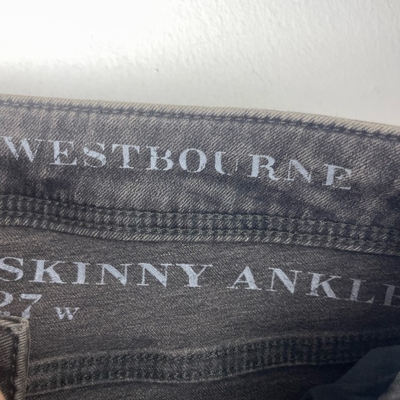 Burberry Brit Dark Smoke Westbourne Skinny Ankle Stretch Jeans Sz 27 W - Picture 6 of 15